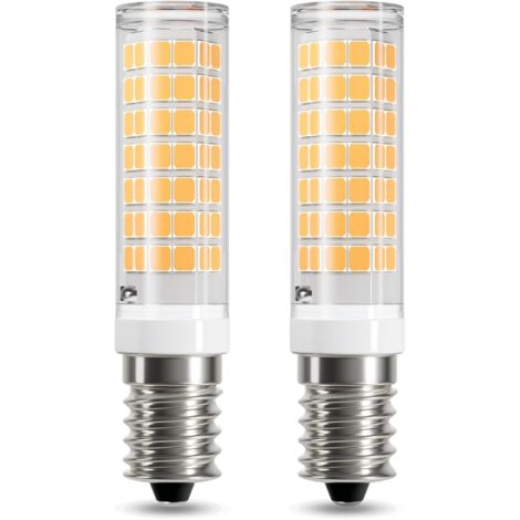 DiCUNO Ampoule LED E14 hotte aspirante, 4W équivalent halogène 50W, Blanc chaud 3000K, 550lm, Ampoule petite culot à vis pour hotte et frigo, Non dimmable, 2 Pièces