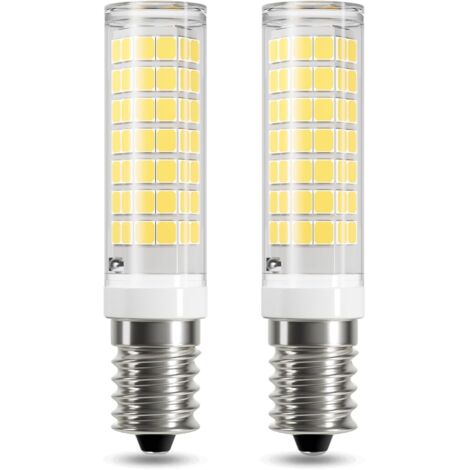 DiCUNO Ampoule LED E14 hotte aspirante, 4W équivalent halogène 50W, Blanc froid 6000K, 550lm, Ampoule petite culot à vis pour hotte et frigo, Non dimmable, 2 Pièces