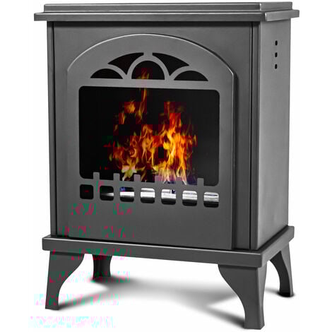 FRANKYSTAR Didone - Cheminée au bioéthanol de sol freestanding, style vintage, dimensions 40x25xH54 cm