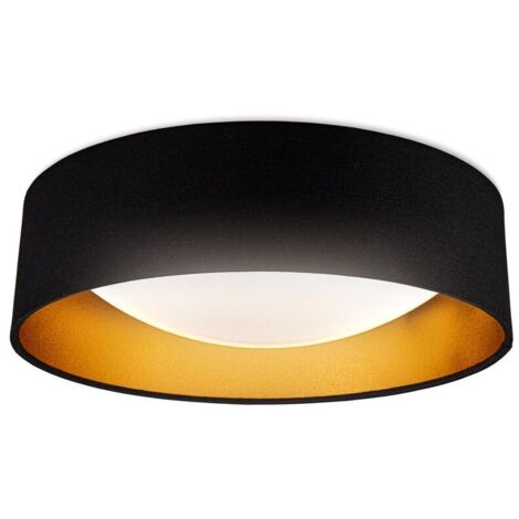 Die schwarz-goldene Deckenleuchte MYSELOXY verfügt über ein integriertes 18-W-LED-Panel und eignet sich für Schlafzimmer, Eingangsbereiche, Flure und andere Räume. Sie kann auch als Stoffpendelleuchte