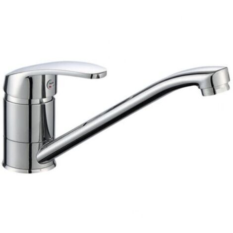 Die vertikale Küchenarmatur für kaltes und warmes Wasser mit langem Auslauf kann das Spülbecken und den Wasserhahn mit langem Hals drehen