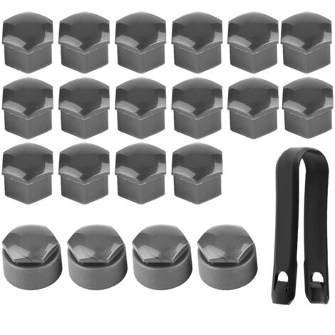 Diebstahlsichere Radmutternkappen, grau, 17 mm, 20er-Packung