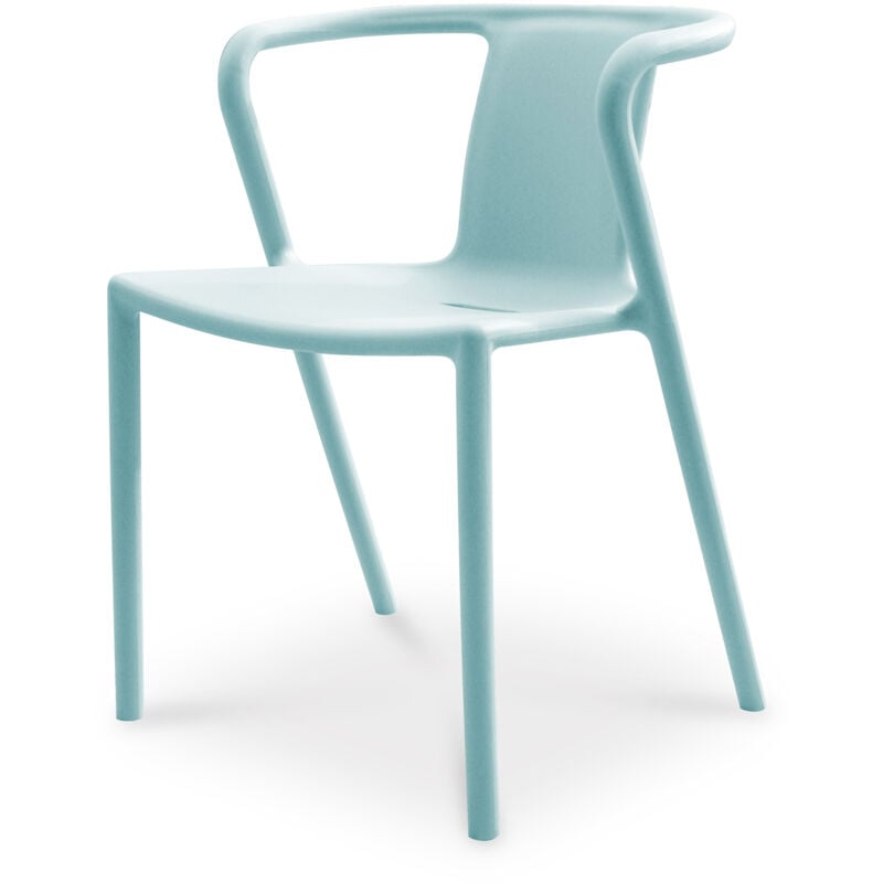 Citygarden - diego - Fauteuil de jardin empilable en Polypropylène bleu azur - city garden
