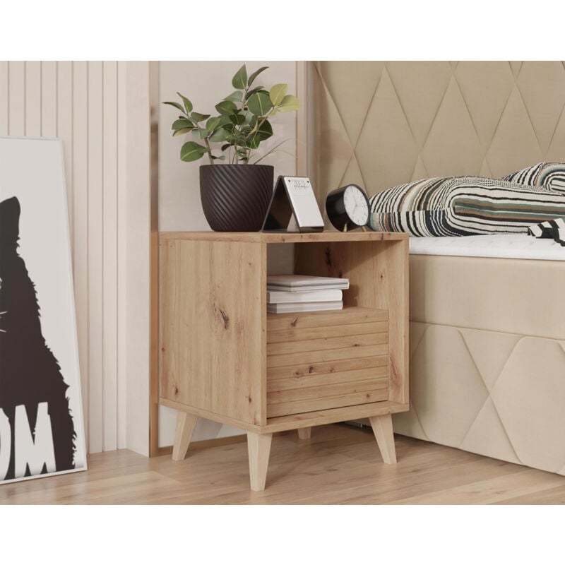 Diego - table de chevet - bois - 40 cm - bois