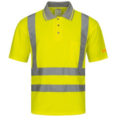 DIEGO UV-Warnschutz-Polo-Shirt Gelb Größe 5-XXXL(66/68)