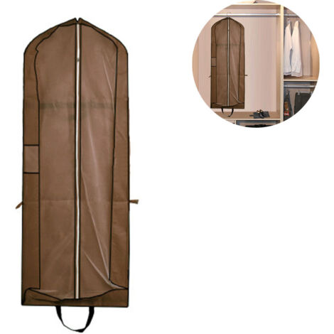 Diese lange Brautkleidtasche ist faltbar und tragbar und eignet sich daher ideal zur Aufbewahrung von Kleidung. Sie ist geeignet für Kleiderschränke, Reisen, Mäntel, lange Kleider usw.