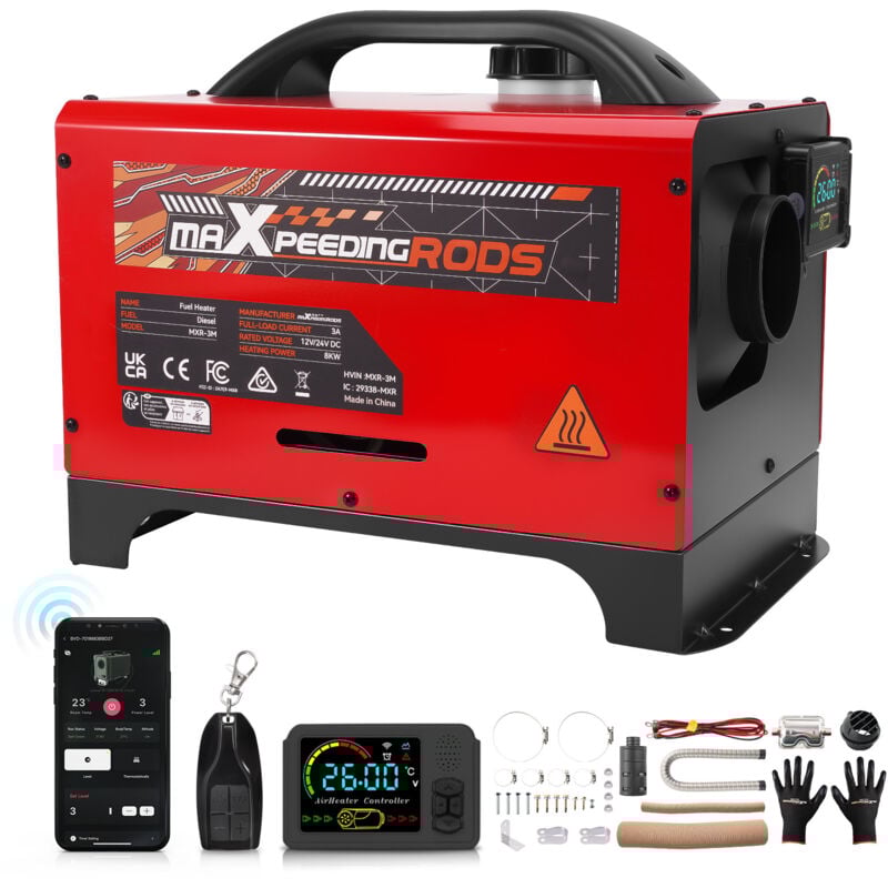 Image of Diesel Luftheizung 8000W Standheizung mit Bluetooth App Steuerung+ Batterie start