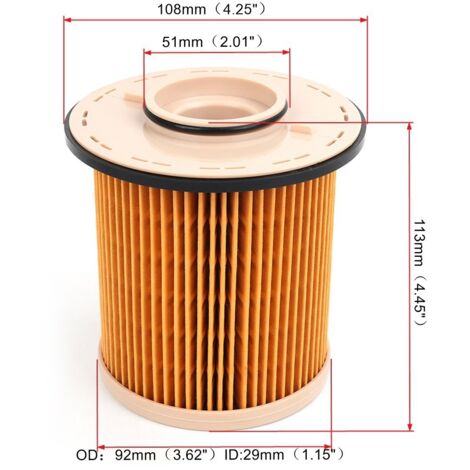 Dieselkraftstofffilter für Kraftfahrzeuge, kompatibel mit Dodge Ram Kraftstofffilter 4883963AA, eine Packung.