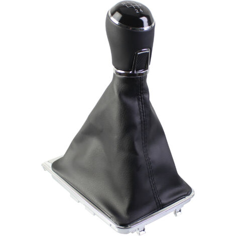 Dieses Set beinhaltet einen Schaltknaufbezug aus Leder für den Volkswagen Passat B7, einen Schaltknauf aus Leder, eine schwarze Kappe und ein 5-Gang-Schaltgetriebe.