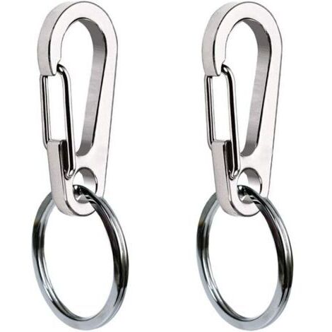 Dieses Set enthält zwei Clips zur Befestigung von Hunde- und Katzen-Erkennungsmarken. Sie sind aus robustem Edelstahl gefertigt und mit Schnellverschlüssen ausgestattet. So können Sie die Marken an Ha