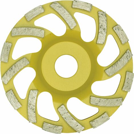 DIEWE Diamant Trockenschleifteller New Fan Cup Gelb 125 x 22 x 22.23 mm