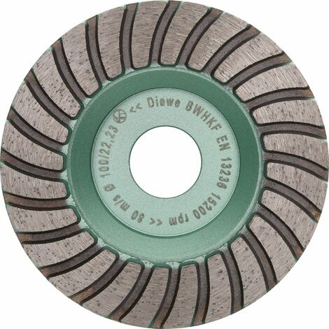 DIEWE Diamant-Trockenschleifteller Premium Line Turbo 100 x 18 x 22.23 mm
