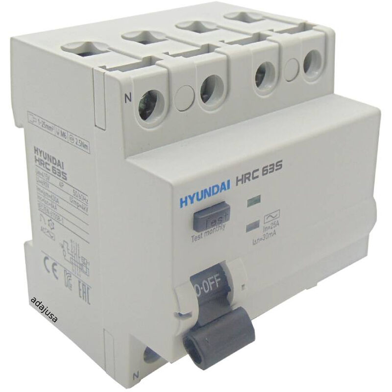

Diferencial 4 polos 63A 30mA - Hyundai Electric
