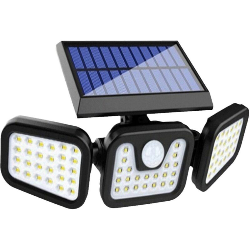 Luces solares para exteriores, luz con sensor de movimiento superbrillante de 3000 lúmenes, resistente al agua IP65, luces de pared con energía solar