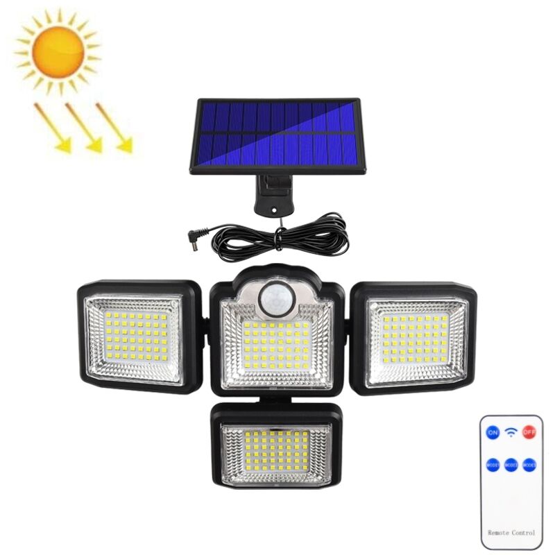 Luz solar para exteriores con sensor de movimiento: luces solares para exteriores, foco impermeable para patio, porche