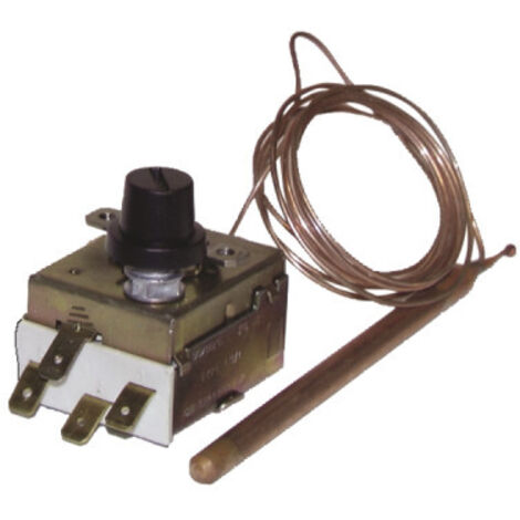 Diff – Aquastat sécurité à bulbe LS1 réarmement manuel – Température de régulation 90 °C – Courant nominal 15 A – Connexion perpendiculaire