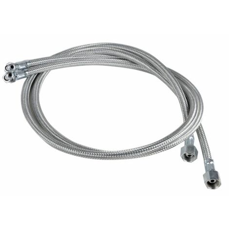 Diff – Flexible fioul 1,20m – Raccord femelle 3/8' x mâle 1/4' – Filetage plomberie 8mm – Compatible chaudières Franco-Belge