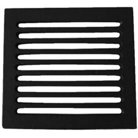 Diff – Grille en fonte pour cheminées 235x235mm – Épaisseur 10mm – Pour chute de cendres et ventilation – Accessoire poêle à bois
