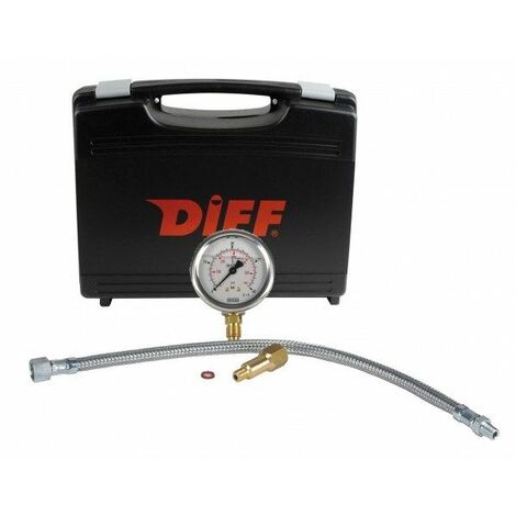 Diff – Manomètre à glycérine 0-40 bar – Cadran 63 mm – Filetage M1/4' – Précision 2% – Mallette de transport incluse