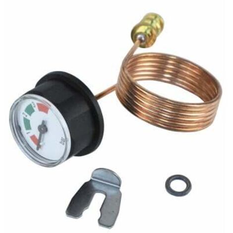 Diff – Manomètre chauffage central – Pression max 4 bars – Raccord 1/4'' – Compatible Chaffoteaux