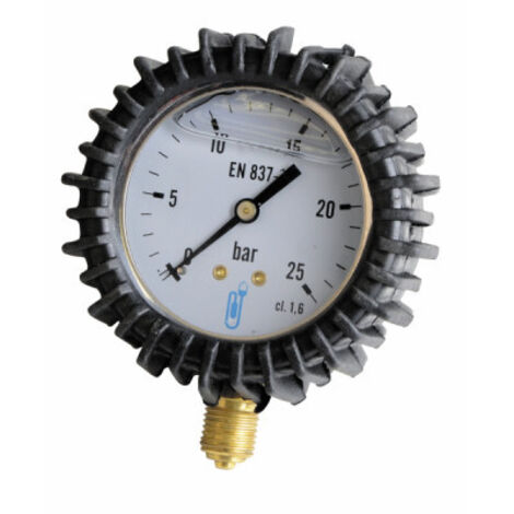 Diff – Manomètre radial glycérine 0 à 25 bars Ø63mm – Boîtier inox avec protection IP65 – Précision 2% et filetage M1/4