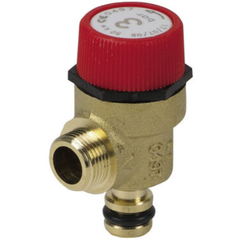 Diff – Soupape de sécurité 3 bars – Pression max 3 bars – Filetage sortie 1/2" – Compatible chaudières Chaffoteaux