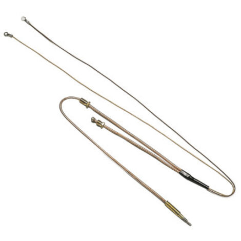 Diff – Thermocouple 1000mm pour chaudière Frisquet – Tête 6,5mm, bloc gaz M8, dérivation avec cosse 4mm – Solution d'origine fabricant - F3AA40049