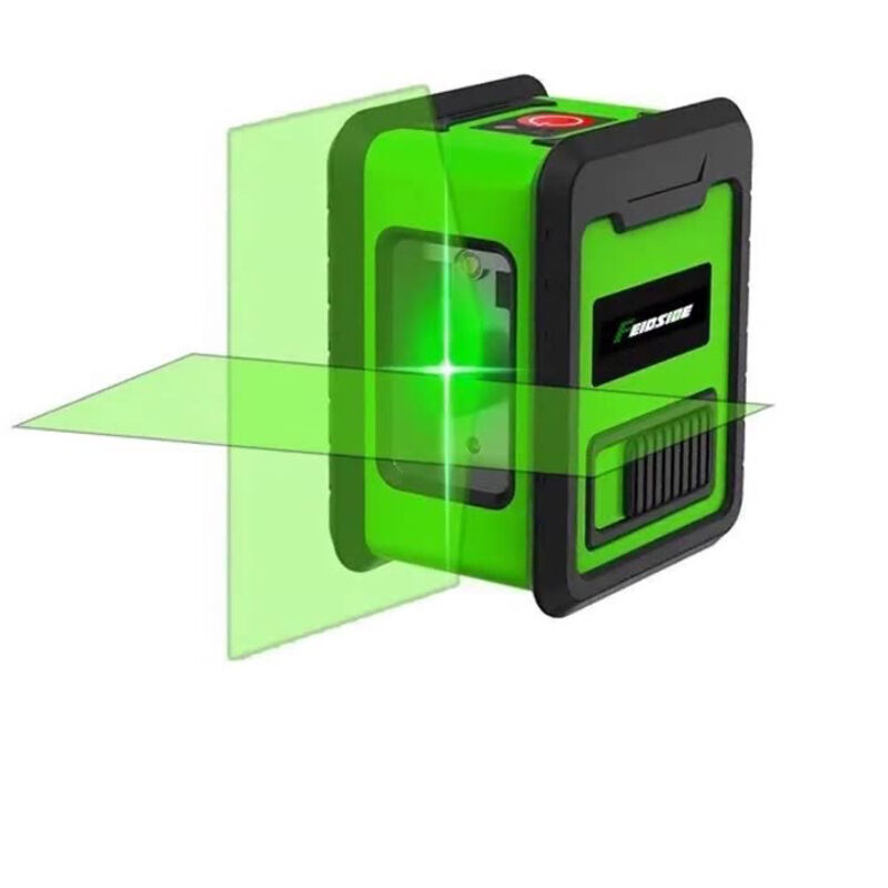 LEDANDER Mini nivel láser - Doble haz verde, autonivelante, para mediciones horizontales y verticales, carcasa verde.