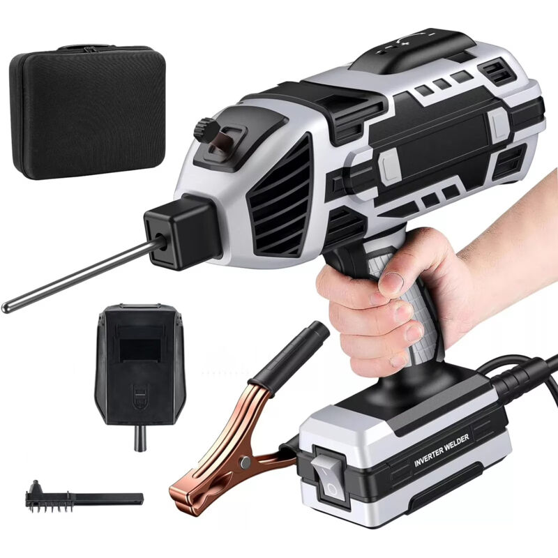 NICOLA Portable IGBT Arc Welding Machine, Mini Welding Machine, Portable Spot Welding Machine, Gray, European Standard, 25 x 25 x 10 cm