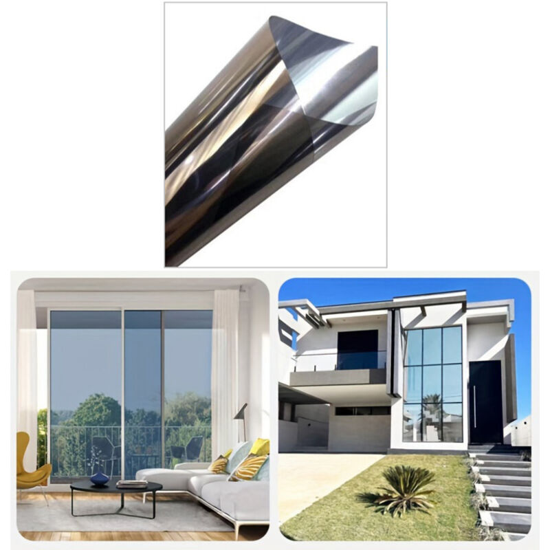 NICOLA Privacy Glass Window Film, UV Protection, Heat Insulation Film, Privacy Window Film, Silver Tea, 50 cm x 6 m