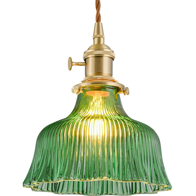 Image of Retro Japanese glass chandelier, single-head entryway&hellip;