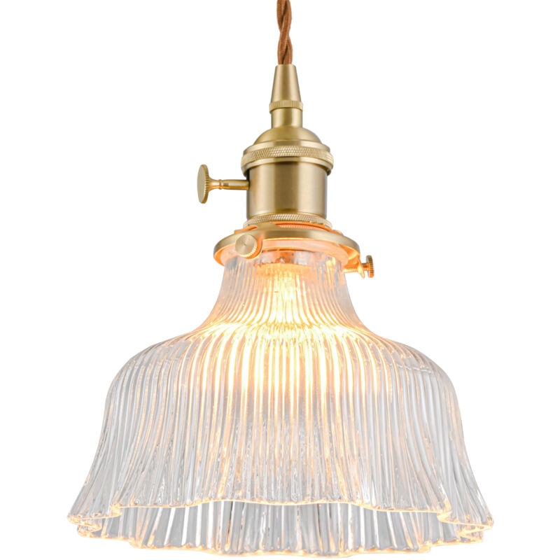 Image of Retro glass bedroom chandelier with glass&hellip;