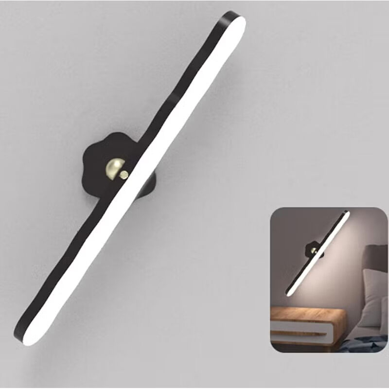 NICOLA Portable Rechargeable Touch-Sensitive LED Lamp, Reading and Makeup Night Light, Black and White Light, 3W