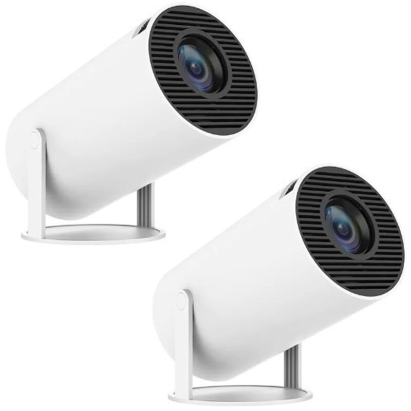 Fuleadture Pack of 2 HY300Pro Portable Projectors, 1080p Native Resolution, 4K Compatible, 260 ANSI Lumens, Wi-Fi 6 and Bluetooth 5.0, Android 11,