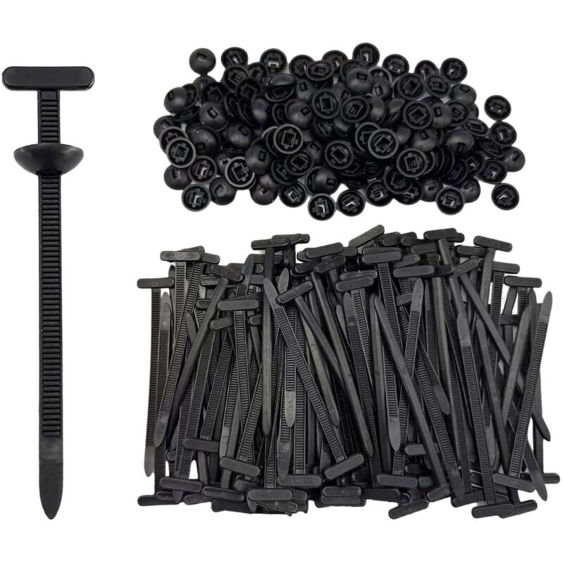 Set of 150 Heavy-Duty Self-Locking Nylon Cable Ties – Universal – For Car Fender and Trunk Repair, and Wire Bundling