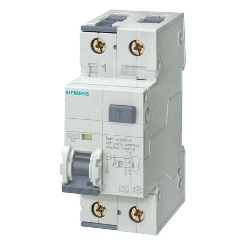 Magnétothermique Différentiel Siemens 10A 1P+N 10kA 30mA courbe c ac 5SU13541KK10