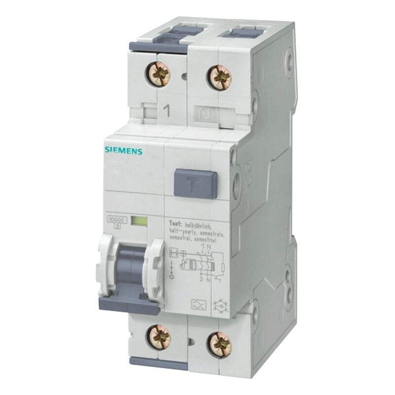Magnétothermique Différentiel Siemens 16A 1P+N 10kA 30mA courbe c ac 2M 5SU13541KK16