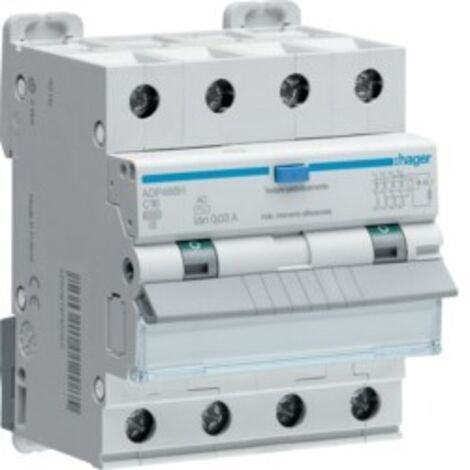 Differenziale Magnetotermico 4P 300Ma Ac 20A 6Kac 4M ( Hager Cod. Afp470H )