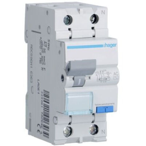 Differenziale Magnetotermico Acc 1Pn 300Ma A 16A ( HAGER cod. AFA916H )