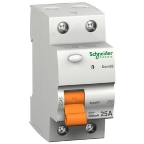 Differenziale puro Schneider 2P 25A 300MA AC 2 moduli A9R44225