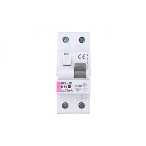 Differenzialschutzschalter 2P 10A B 0,03A Typ AC KZS-2M 002173102