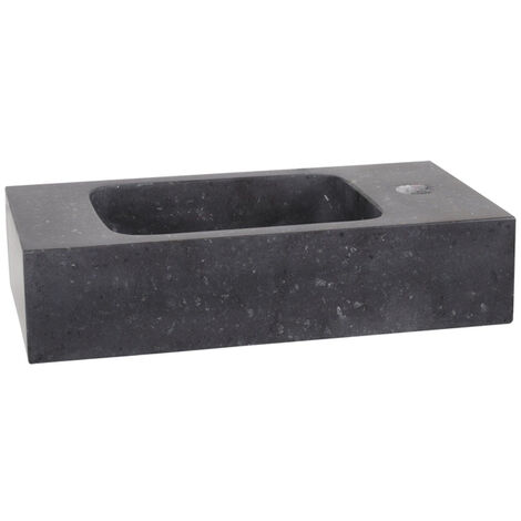 Differnz Bombai lave-mains 40x22x9cm pierre naturelle noire