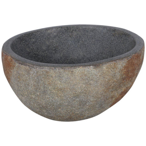 Differnz nusa lavabo en pierre de rivière diamètre 30 39 cm