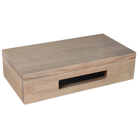 Differnz planche de lave-mains 40x25x10cm rectangulaire avec porte-serviettes chêne