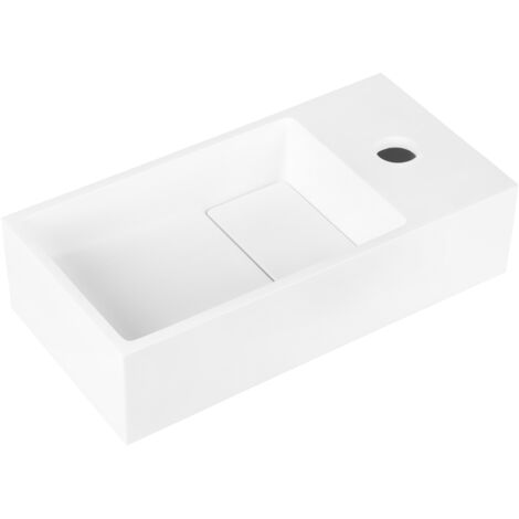 Differnz Solid Lave-mains Solid Surface blanc 36 x 18,5 x 9 cm