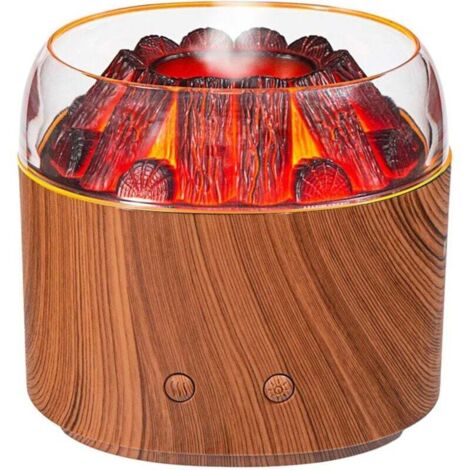 Diffuseur à flamme volcanique - Humidificateur portable 160 ml, odorat apaisant, appareil d'aromathérapie silencieux Diffuseur à lumière chaude relaxante pour la chambre, le bureau, la voiture, la ma