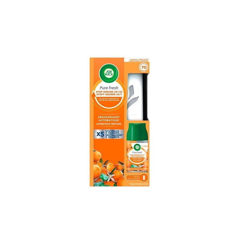 Diffuseur Air Wick Freshmatic + 1 recharge plaisir d'agrume et zeste de mandarine