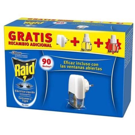 Diffuseur Anti-moustiques Raid Protection Continue 90 Nuits - Raid