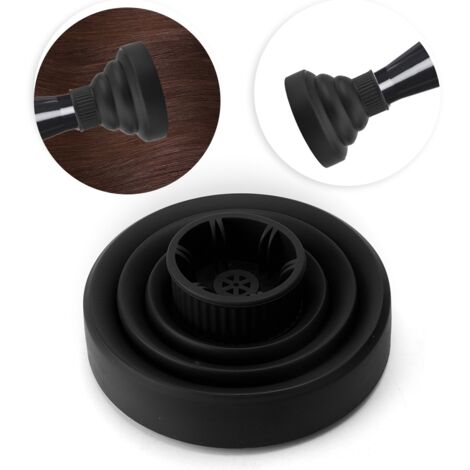 Diffuseur Anti-Vent Professionnel pour Sèche-Cheveux, Accessoire Coiffure (Noir)