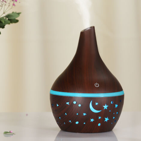 Diffuseur arômes 300ml – 7 LED, humidificateur + purificateur, maison / bureau, silence, cadeau bien-être Fête des Mères
